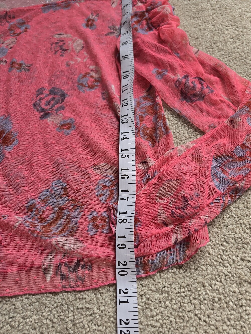 Free People Lady Lux Printed Layering Top Intimately Line Womens Size Small - Picture 5 of 8